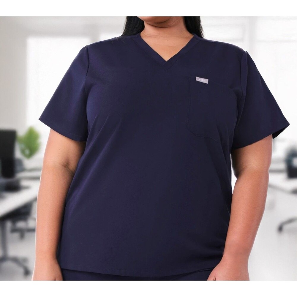 FIGS Women's Catarina One-Pocket Scrub Top  size XXL navy Healthcare nurse NWT!